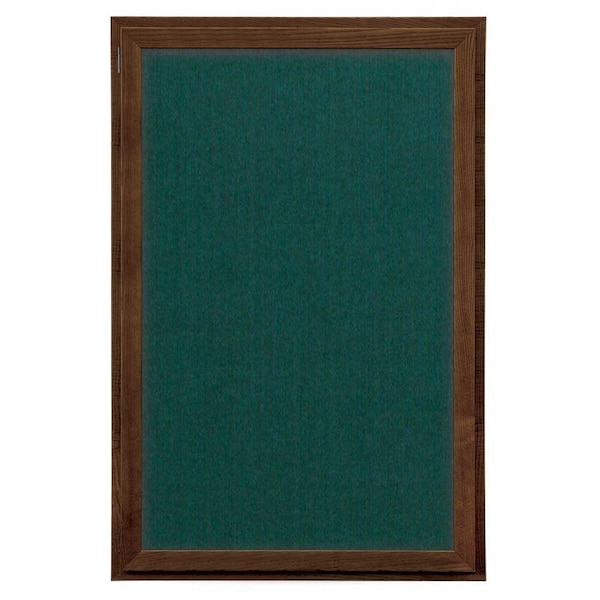 Indoor Enclosed Combo Board, 72"x36", Satin Frame/Black & Black